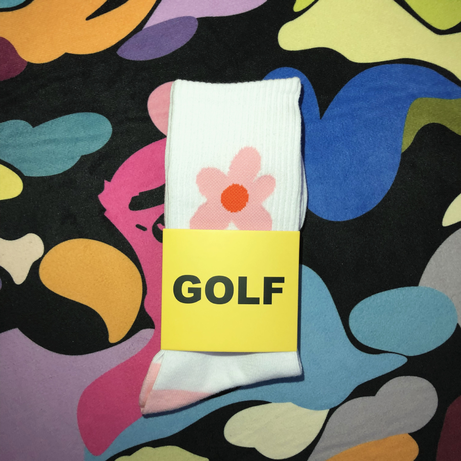 Golf Flowers Socks For Men And Women Ins Wind Tide Of Street Skateboarding Lovers Cotton Socks